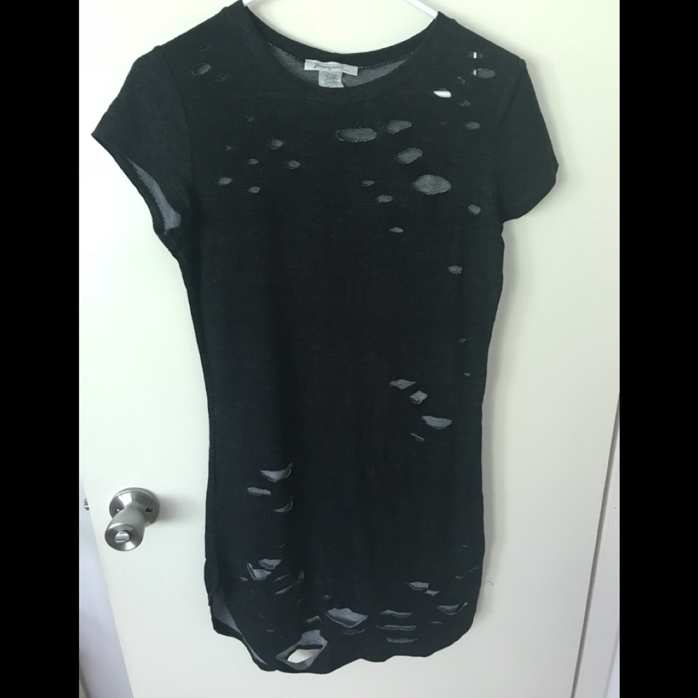 Destroyed T-shirt dress